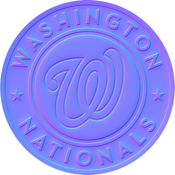 Washington Nationals Colorful Embossed Logo vinyl decal